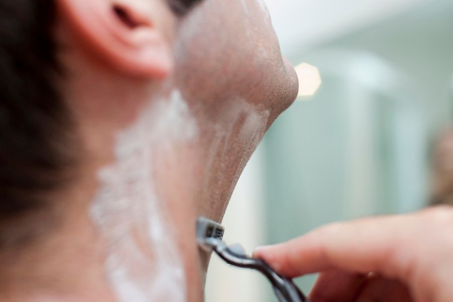 Afeitado cuidado facial para hombres